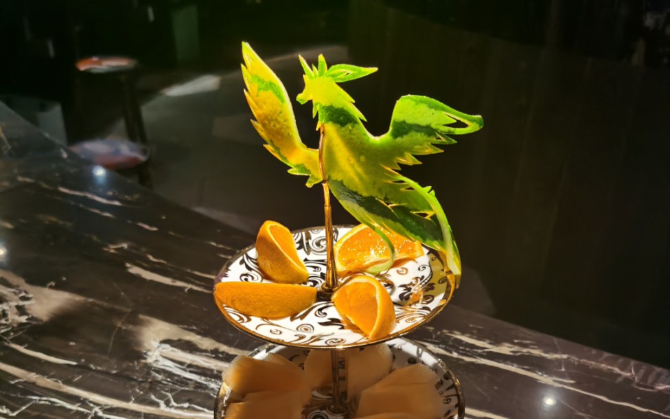 曾经的一些水果雕刻果盘摆盘