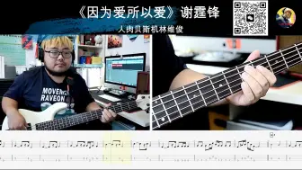 《因为爱所以爱》谢霆锋  贝斯翻弹 bass cover 人肉贝斯机林维俊