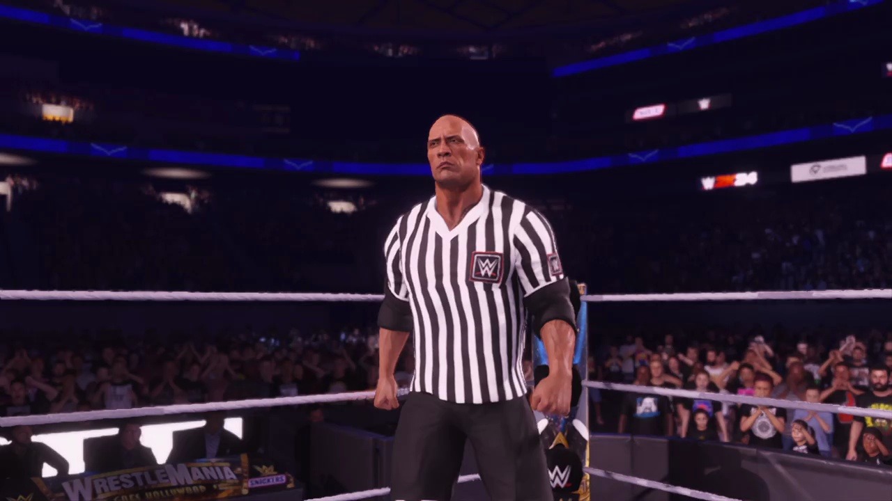 wwe2k24 特邀裁判被暴打模式 约翰塞纳 vs 大朋老师