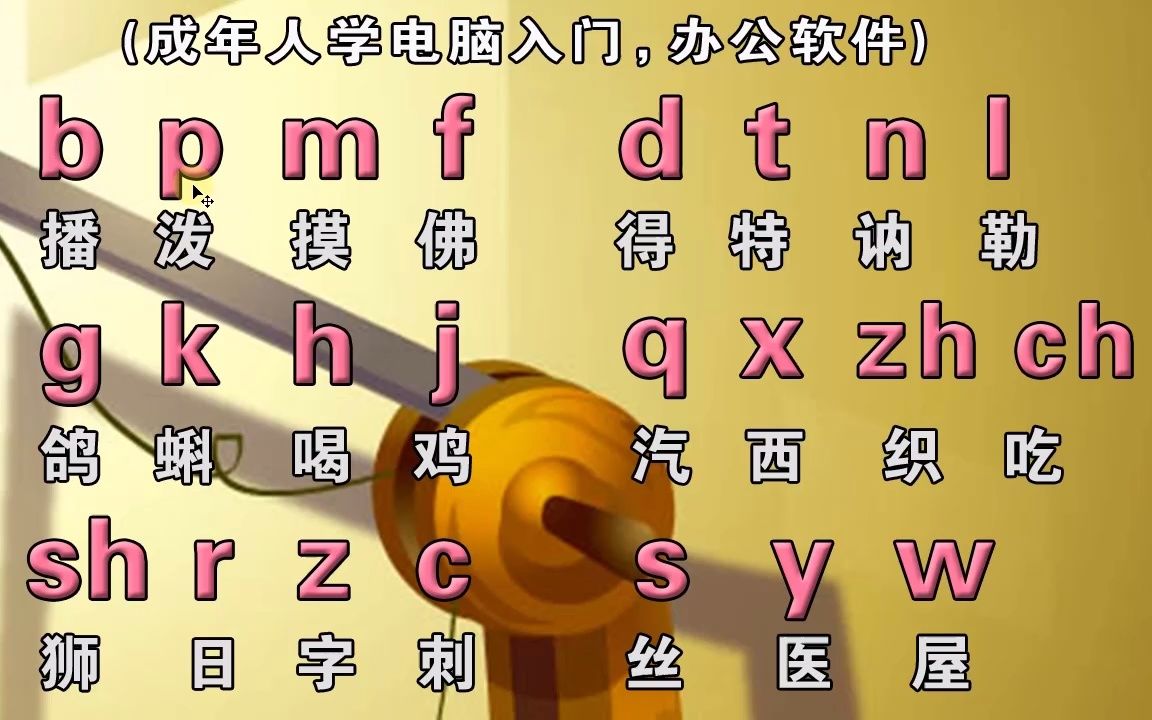 成人拼音字母表入门教程学好拼音拼读零基础也能学会电脑打字