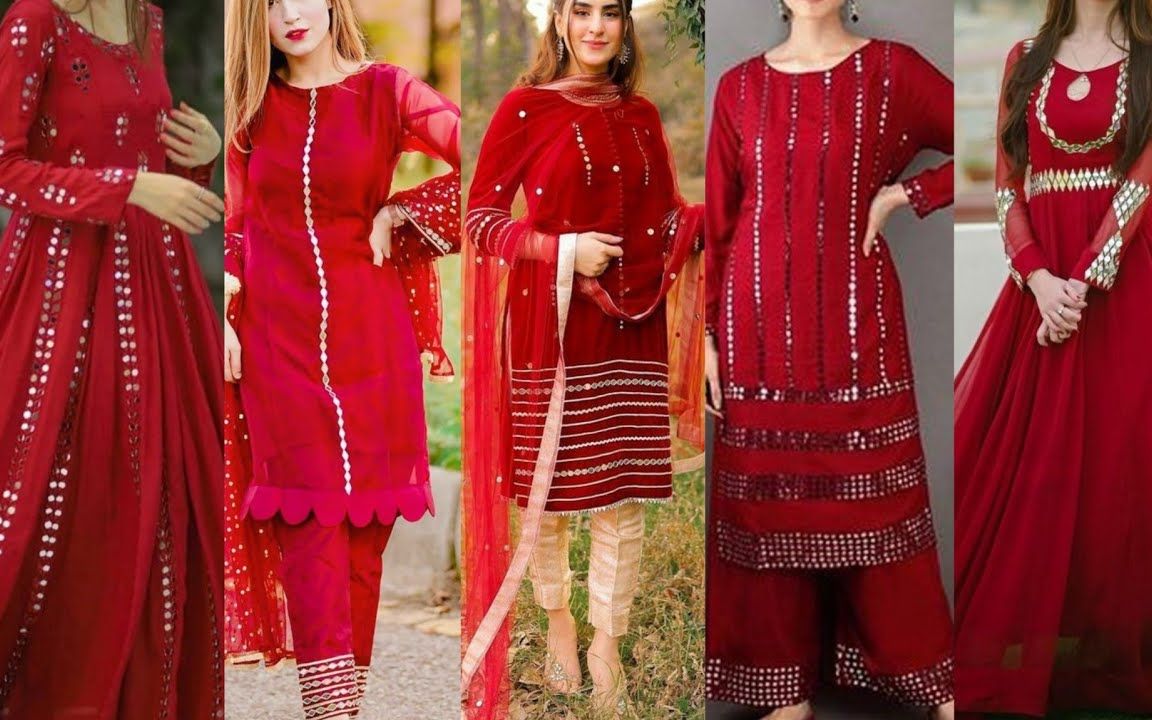 超喜庆红色巴基斯坦民族服!