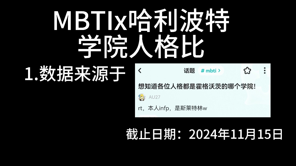 【MBTIxHP】各学院人格占比哔哩哔哩bilibili