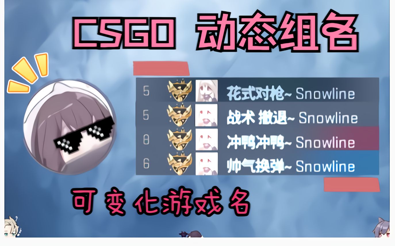 CSGO 动态组名 动态名字 有声 详细教程哔哩哔哩bilibili