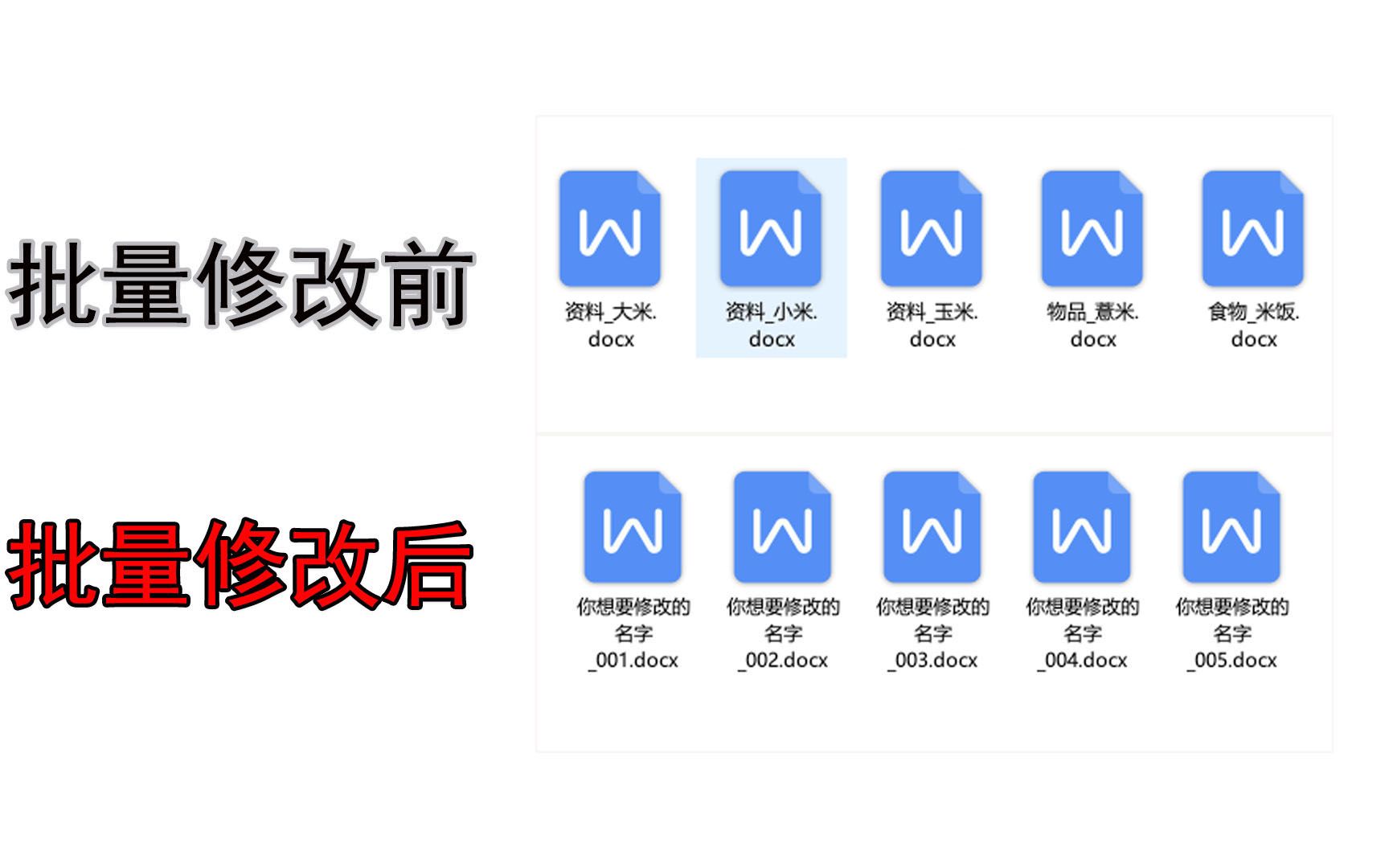 这两种批量修改修改文件名的方法能把杂乱的文件修改成想要的样子哔哩哔哩bilibili