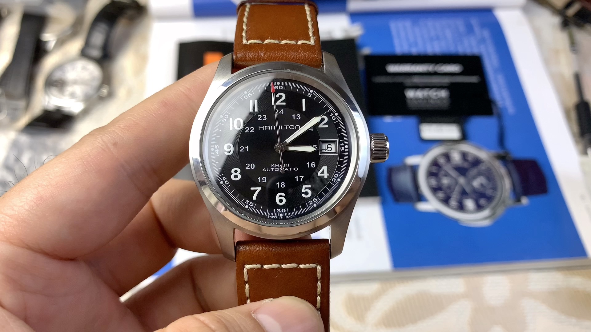 汉密尔顿卡其野战小红帽机械男表