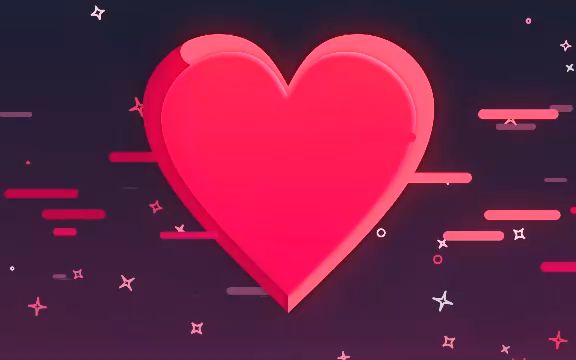 【led背景视频】f73 4k高清画质创意粉色爱心图形动画婚礼婚庆表白