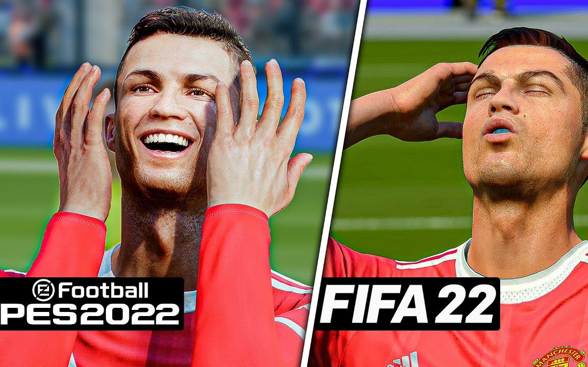 更新fifa22与efootball2022完整比较图形球员动画庆祝动作等