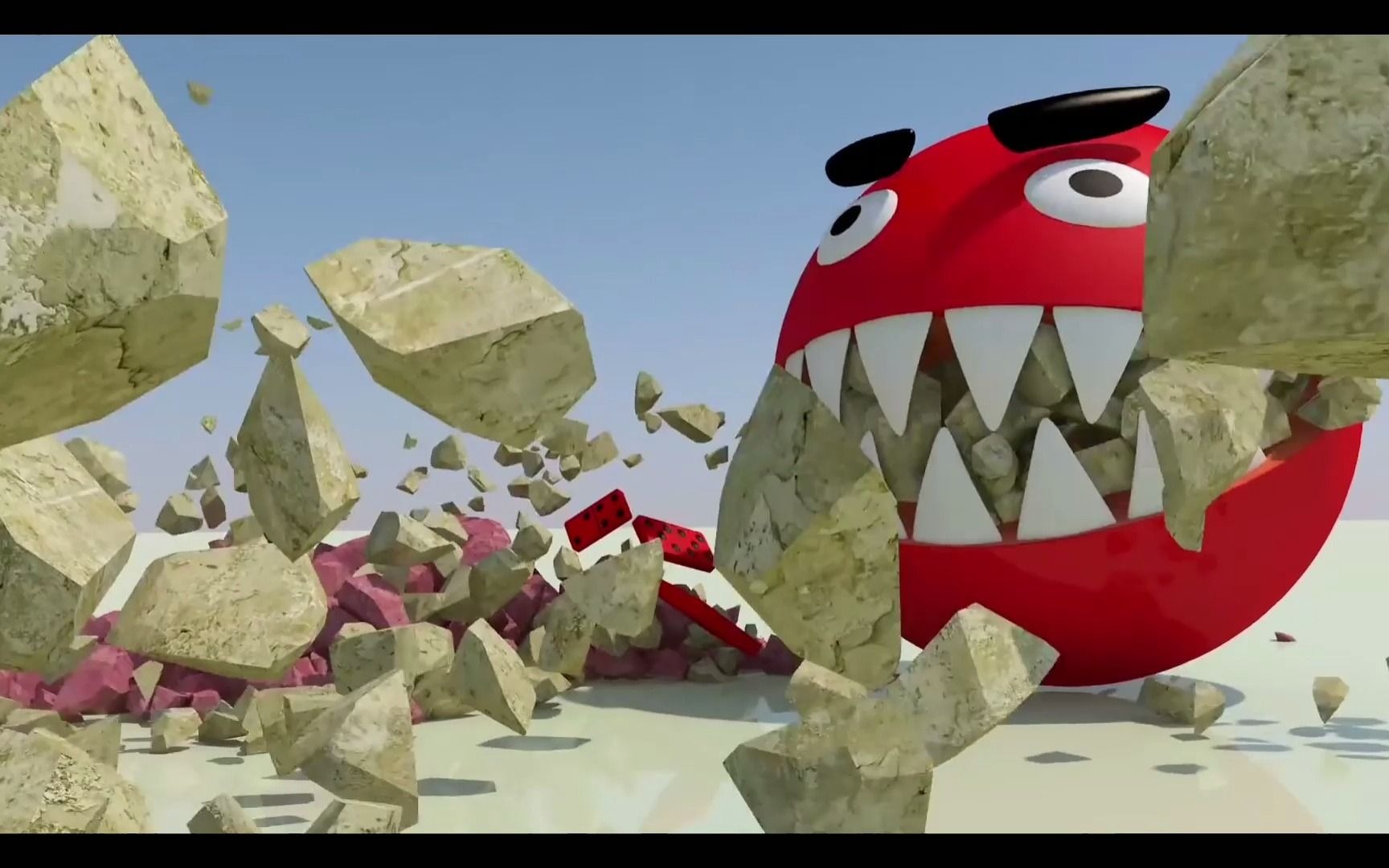 巨型多米诺骨牌vs巨型吃豆人雕像