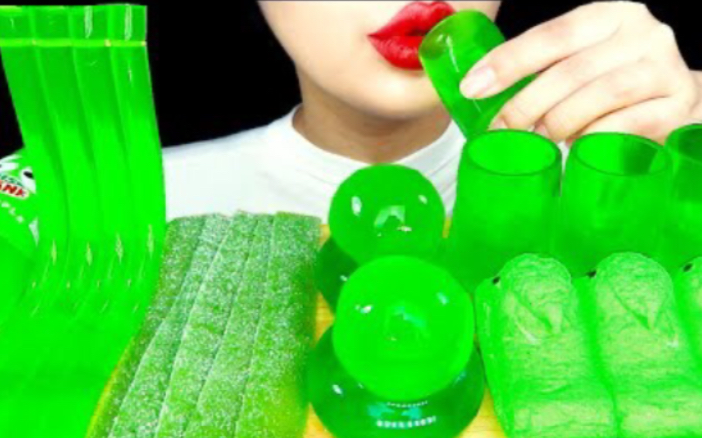 bell绿色系列甜点果冻棉花糖软糖