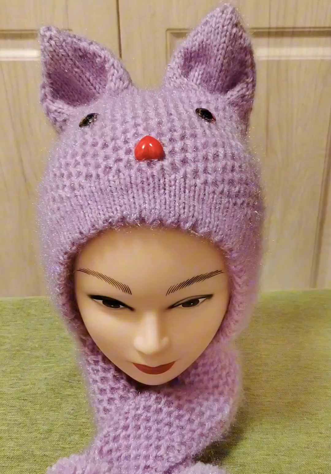 手工编织儿童卡通保暖帽