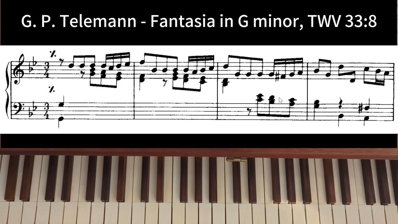 泰勒曼/telemann g小调幻想曲 twv 33:8