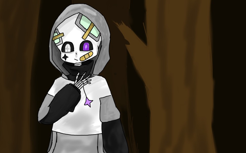 绘画自定义【undertale】自设骨头,新的服装,在这场大雪之中_哔哩哔哩