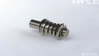 Solidworks爱军教程SW实战营绘制一个环面蜗杆，蜗杆怎么画