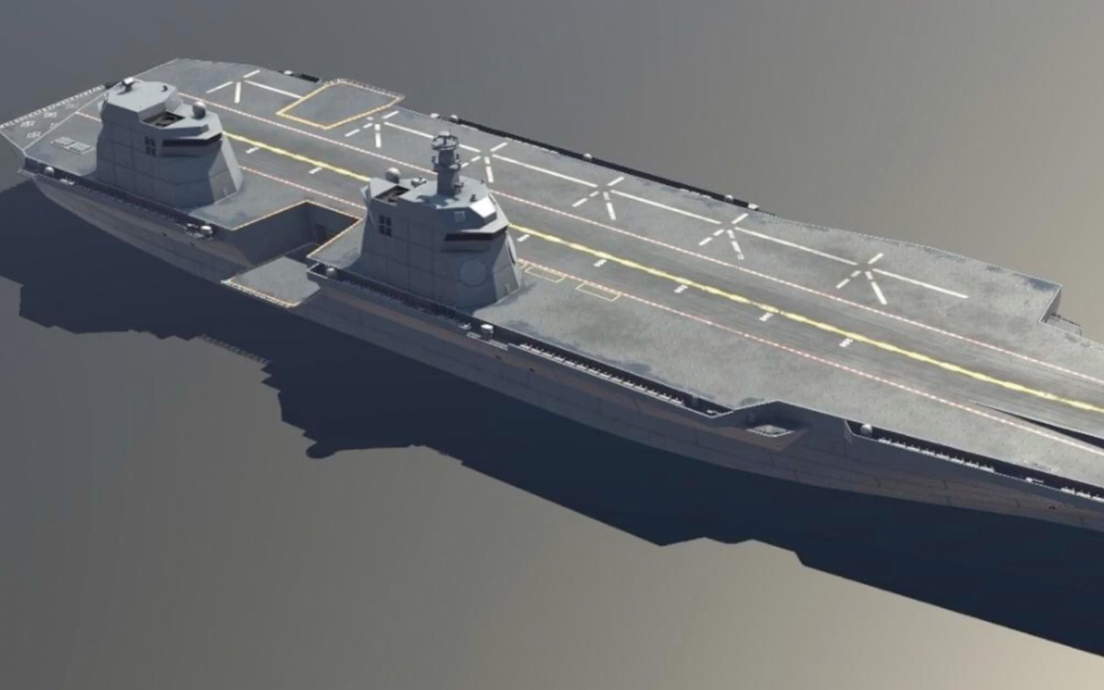 [modern warships]韓国航母来了!(韓国版的伊丽沙伯号航母)