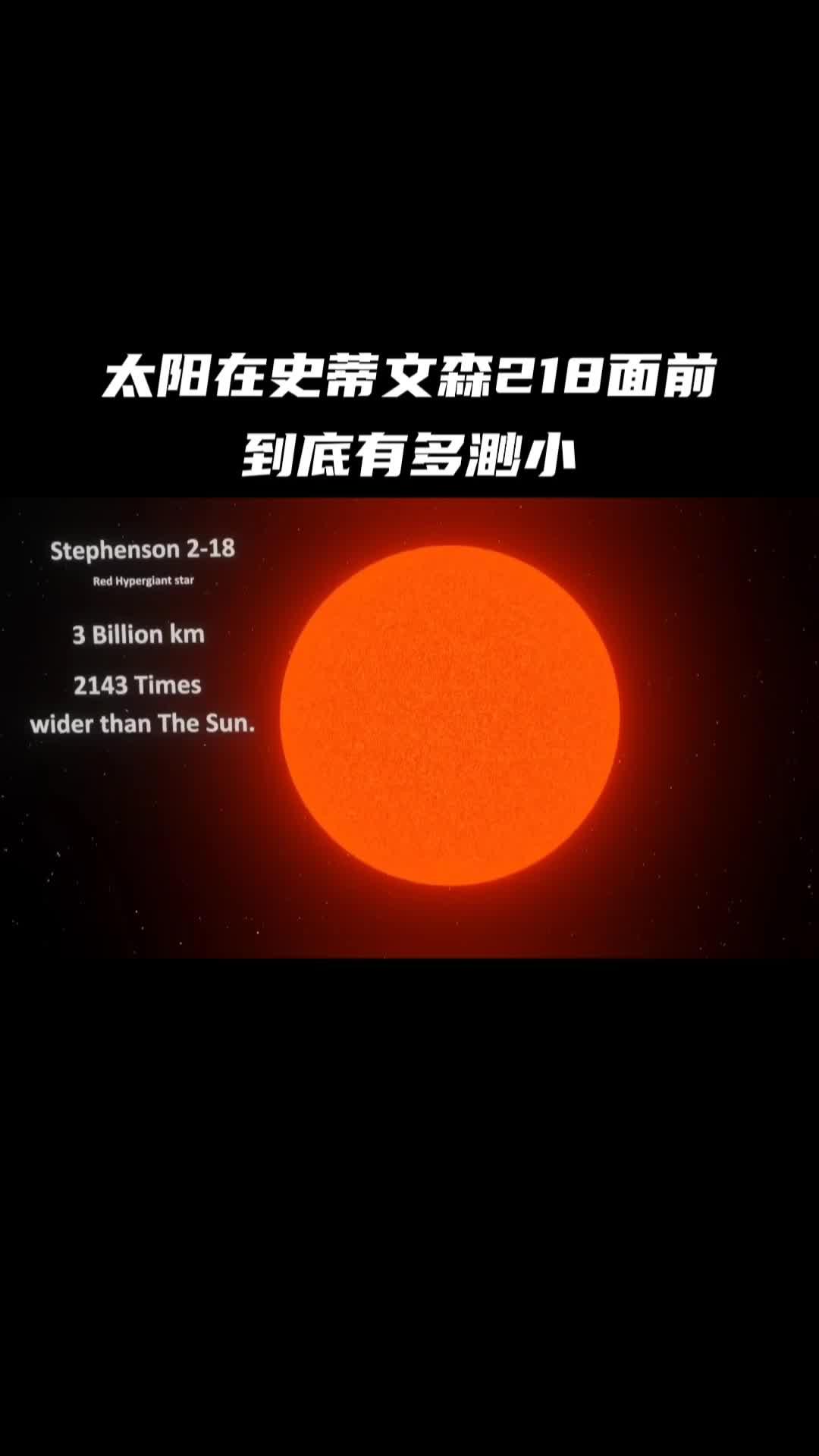 太阳在史蒂文森218面前到底有多渺小? 星系科普