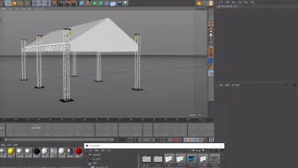 C4D舞美活动设计TRUSS架太空架篷房模型预设