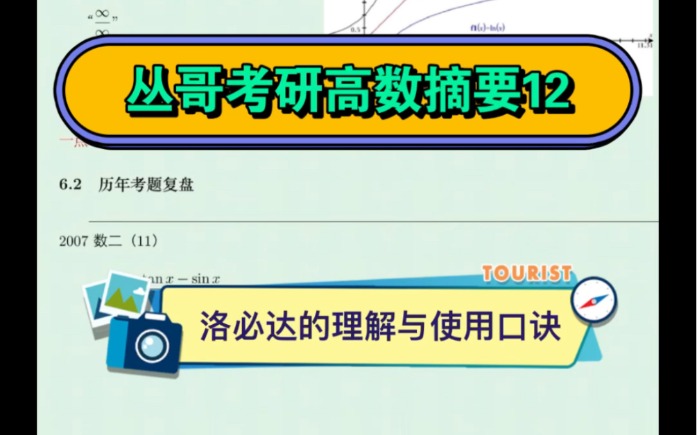 丛哥考研高数摘要12,洛必达的理解与使用口诀哔哩哔哩bilibili