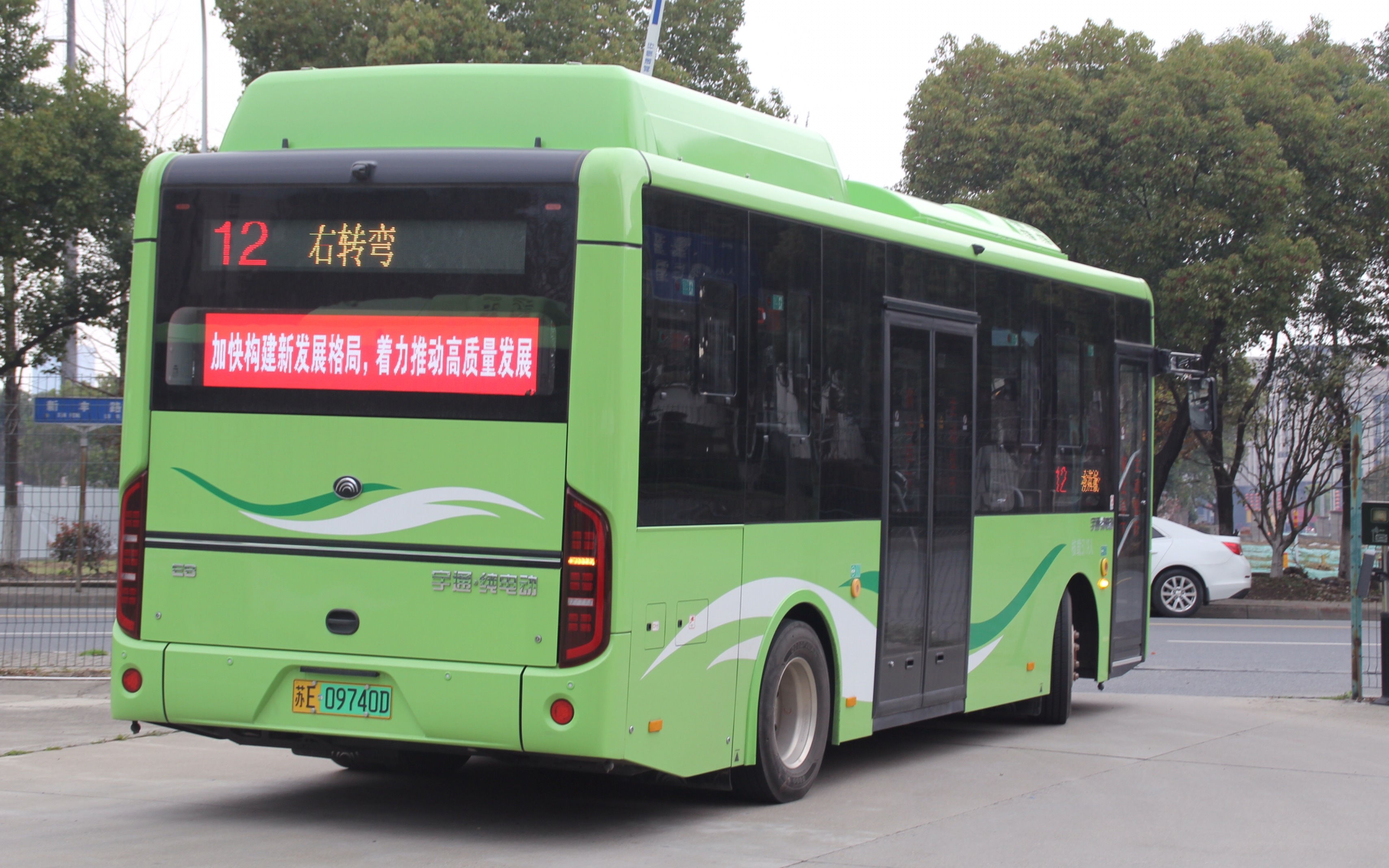 张家港港城公交12路运营实录2 zk6856bevg4e