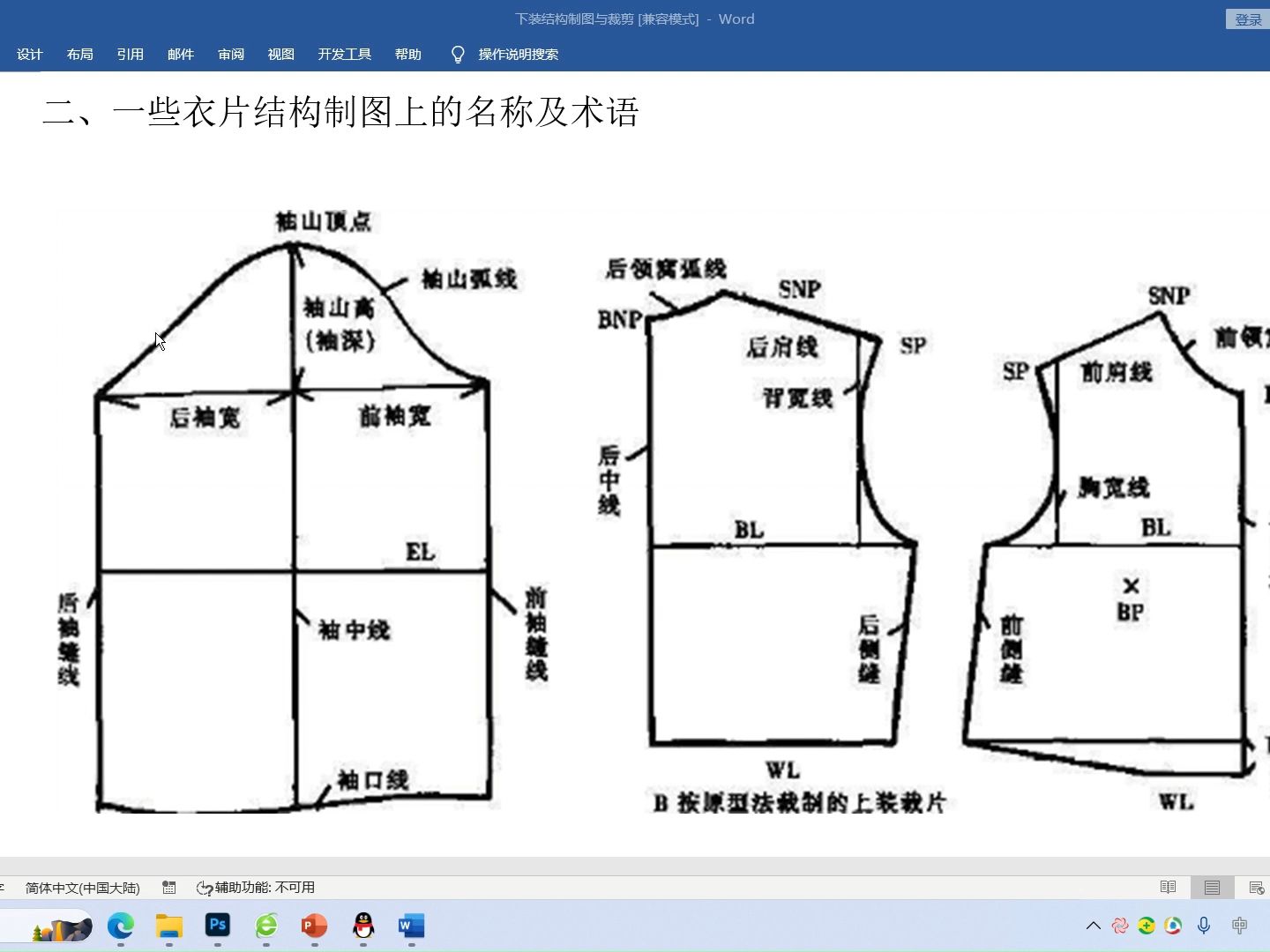 [图]1.1服装结构制图基础知识_概念、术语、符号