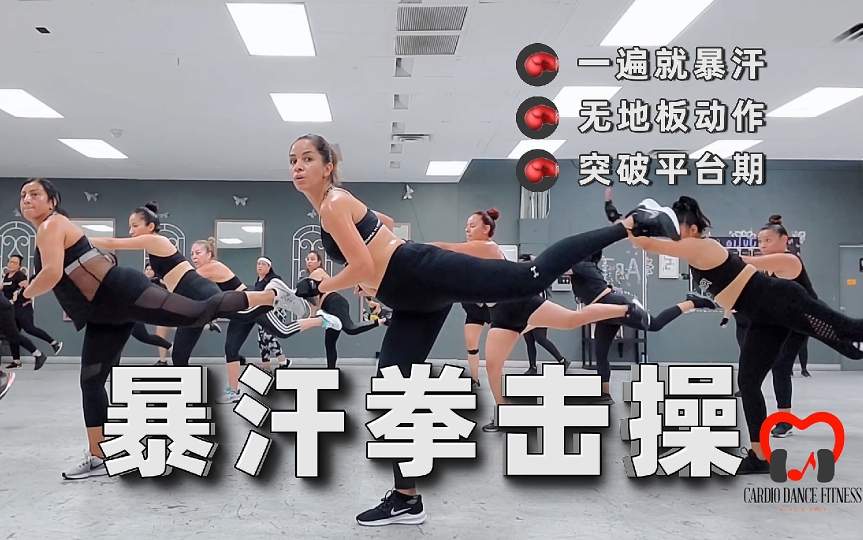 [图]【Cardio Dance】30分钟有氧暴汗拳击训练燃脂HIT |有氧运动 全身暴汗 突破平台期 | 无地板动作自用合集 超带感