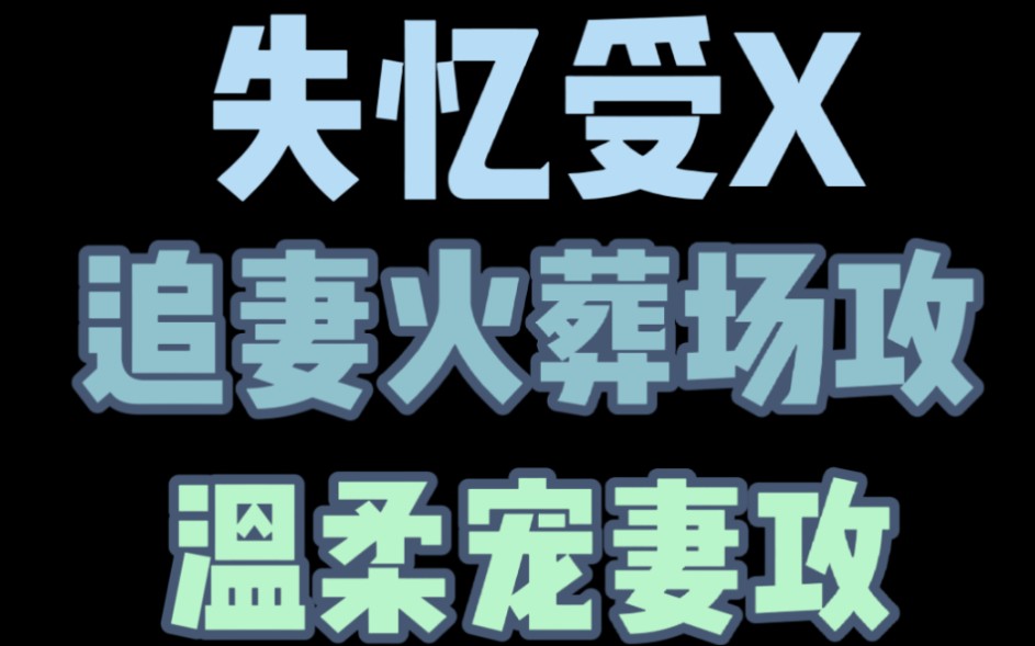 【原耽推文】失忆受X追妻火葬场攻/温柔宠妻攻哔哩哔哩bilibili