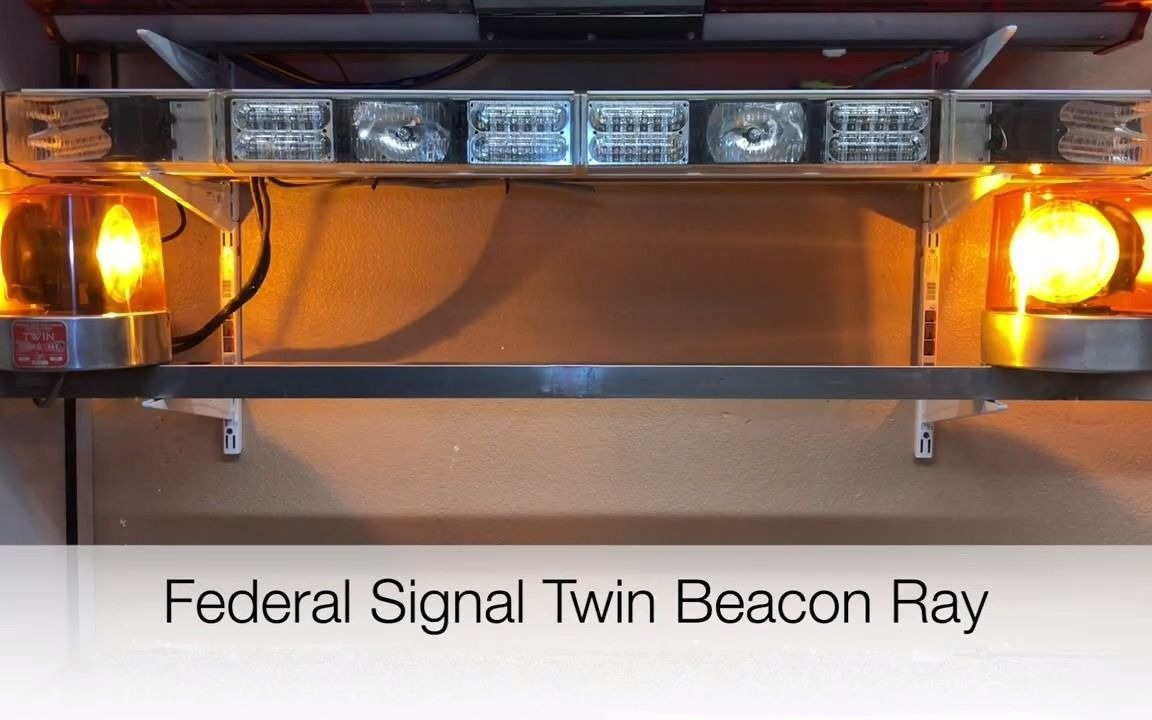 【美国警灯演示】Federal Signal Twin Beacon Ray(黄色)哔哩哔哩bilibili