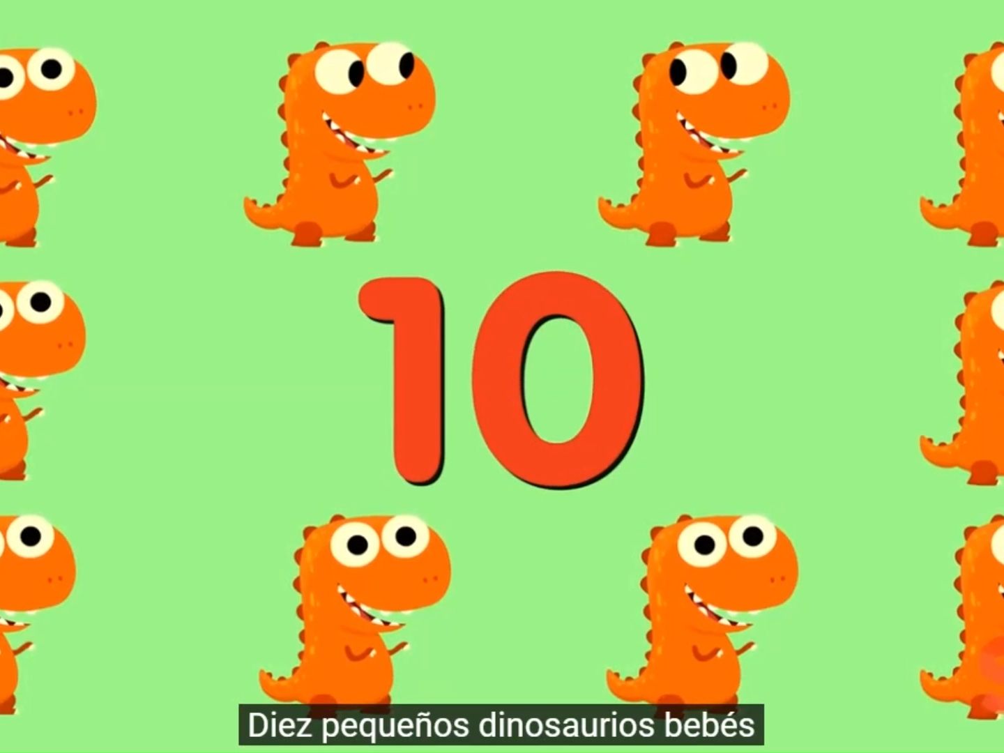 10 peque09os dinosaurios【10 little dinosaurs】super simple