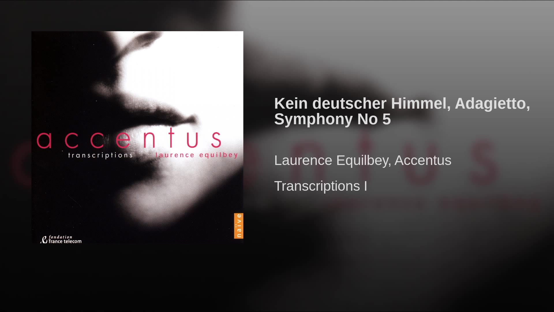 [图][法国重音合唱团 马勒第五交响曲小柔板 合唱改编Gérard Pesson]Kein deutscher Himmel, Adagietto