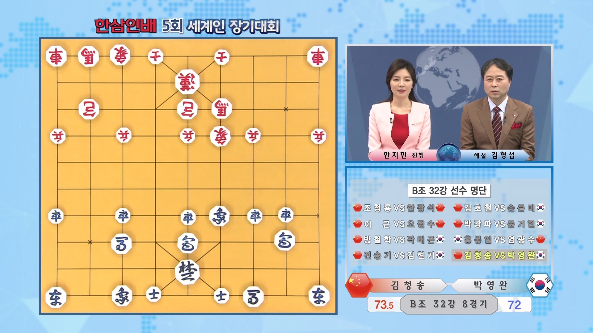 第五届韩国象棋世界杯金青松VS朴英焕桌游棋牌热门视频