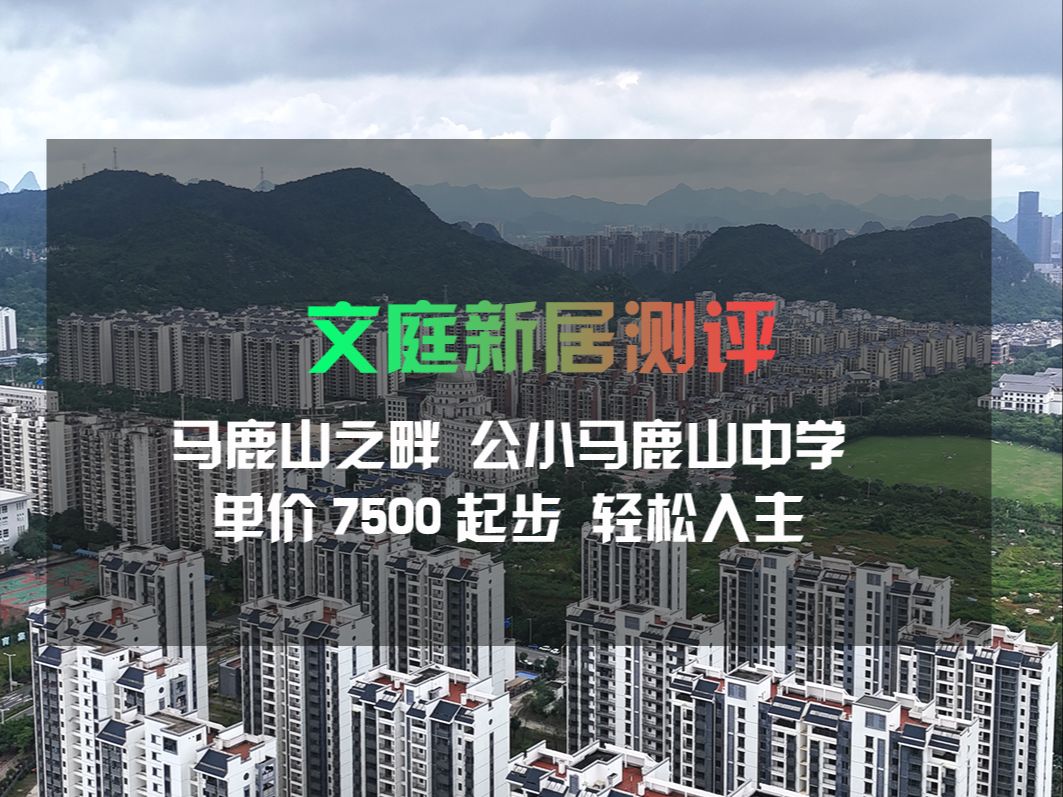 文庭新居测评,坐拥马鹿山公园网红大草坪,一出场就是大哥,刚需看过来!