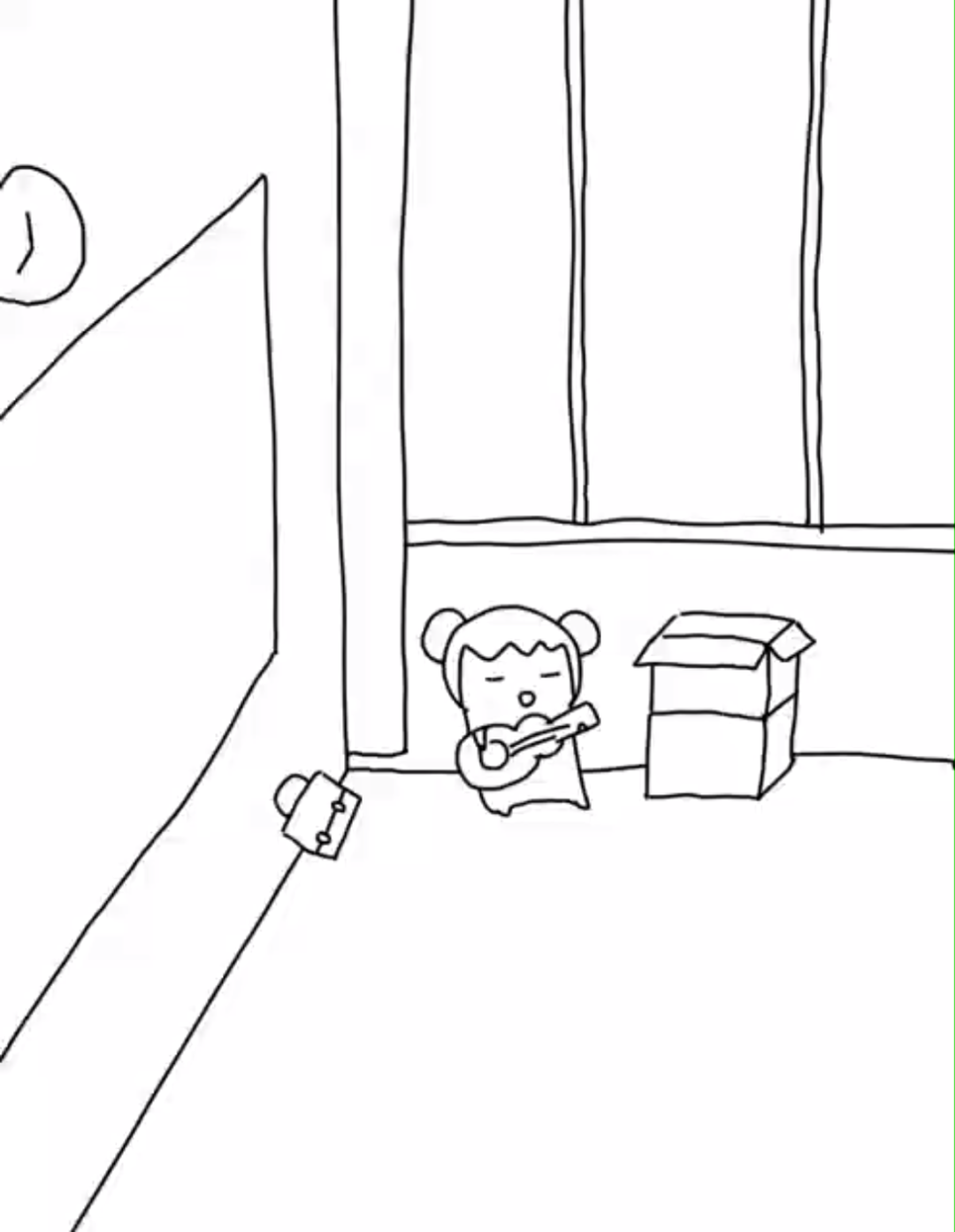 于是动漫女主小晚在杂物间拿起了吉他