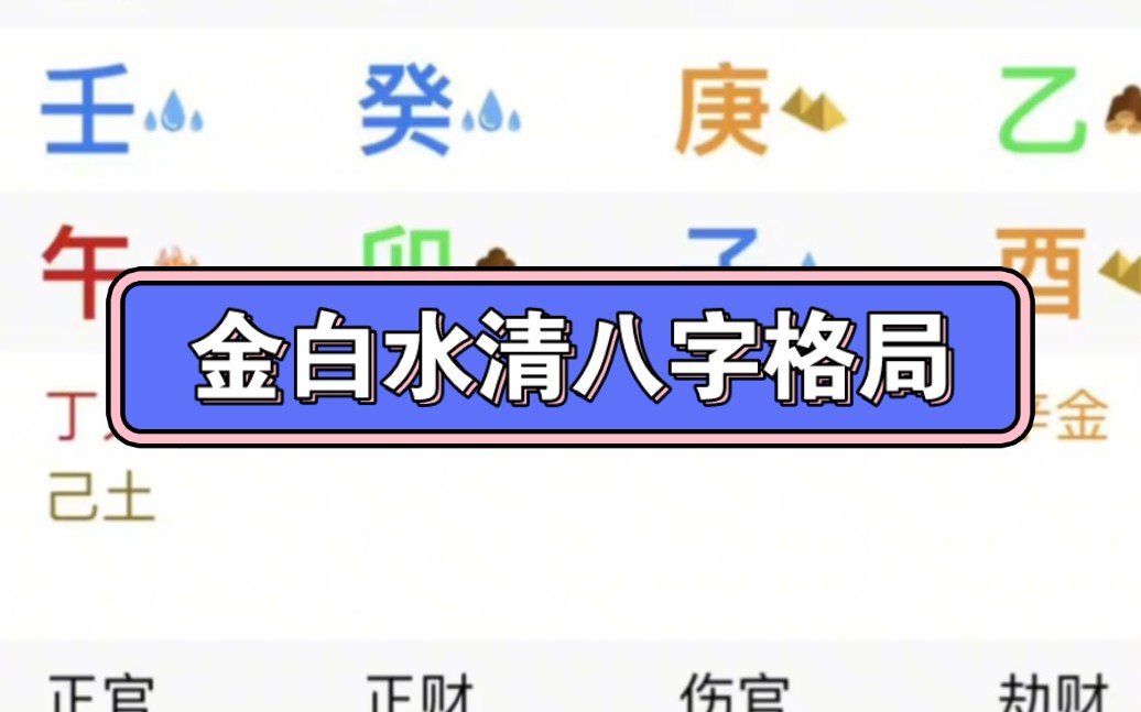 [图]金白水清八字格局