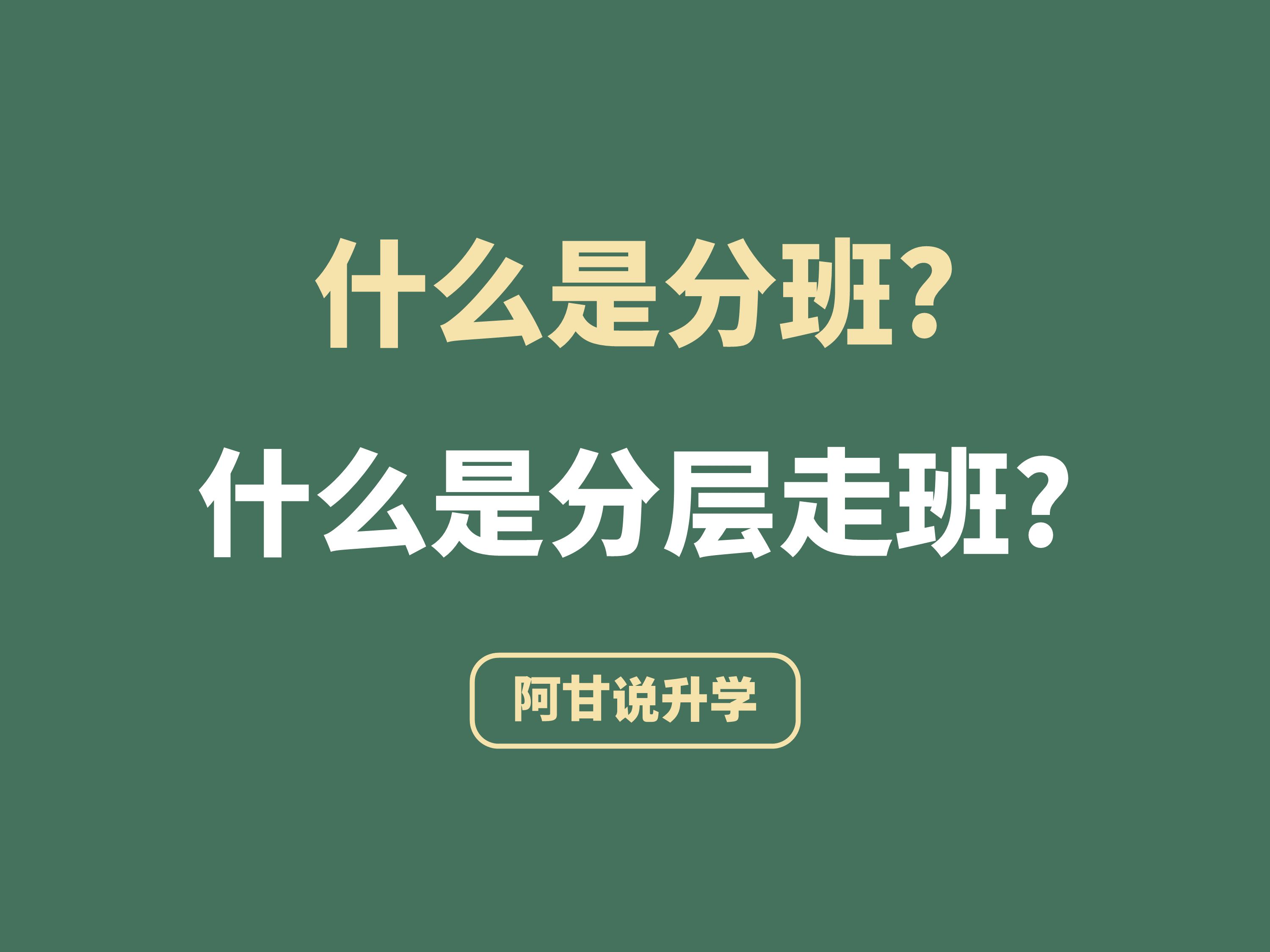 什么是分班?什么是分层走班?哔哩哔哩bilibili