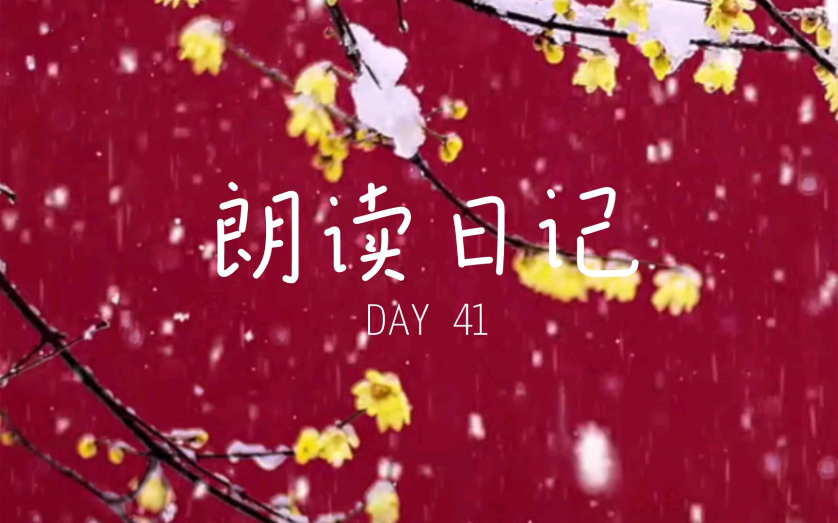 [图]朗读日记DAY41 《醉花间·晴雪小园春未到》