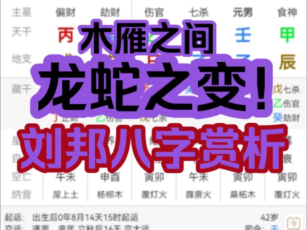 六年得天下!!汉高祖刘邦八字赏析!哔哩哔哩bilibili