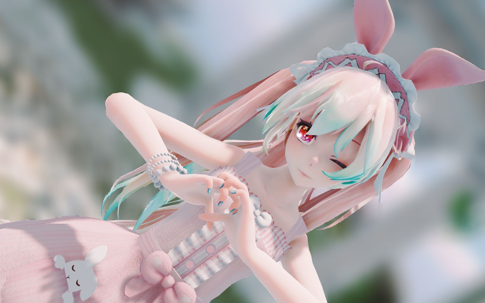 【MMD】甜兔MIKU 恋爱循环哔哩哔哩bilibili