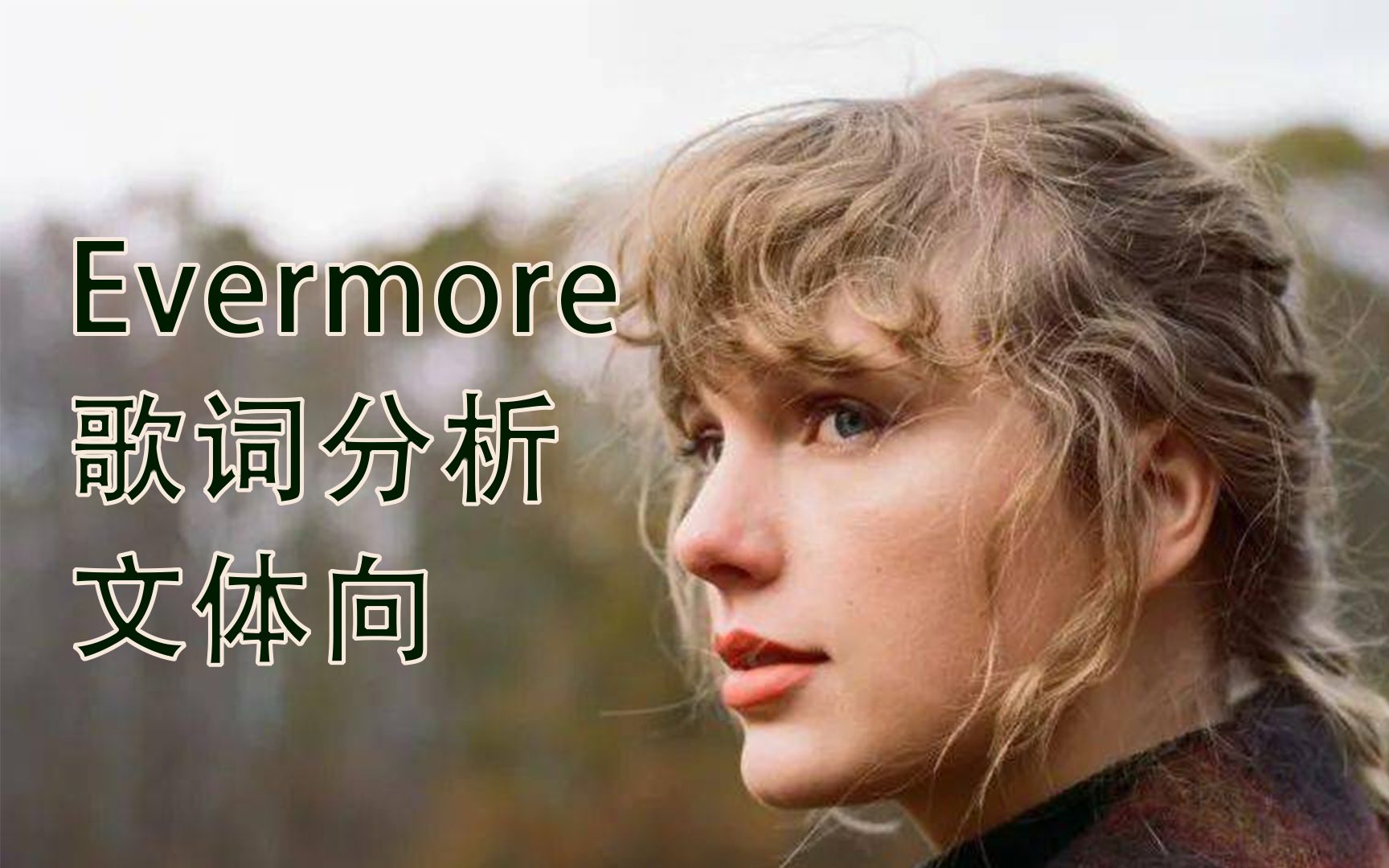 [图]Taylor Swift泰勒斯威夫特霉霉evermore歌词文体学分析