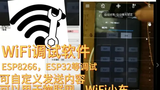 自己写了一个WiFi控制调试软件（开源），可以向ESP32，ESP8266等单片机发送控制指令