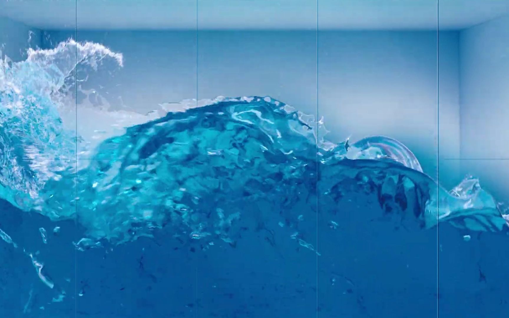 4沉浸式裸眼3d海水海浪视频定制展厅展馆沉浸式视频