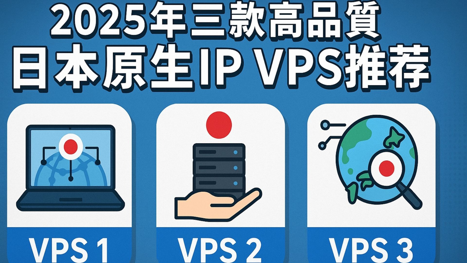 2025年三款高质量日本原生IP VPS推荐,支持双ISP住宅网络稳定高速