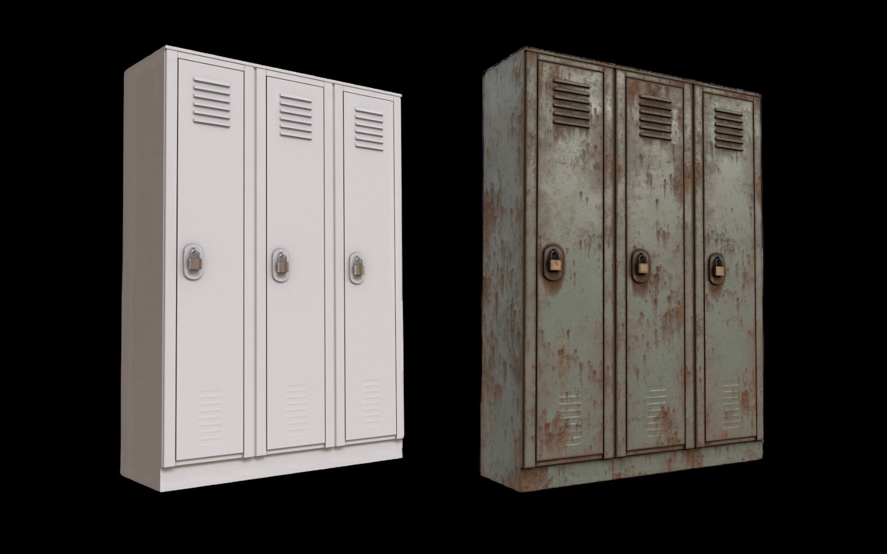 【3dmax教程】从0开始,简单的道具(铁皮柜)模型制作,适合初学者的入门