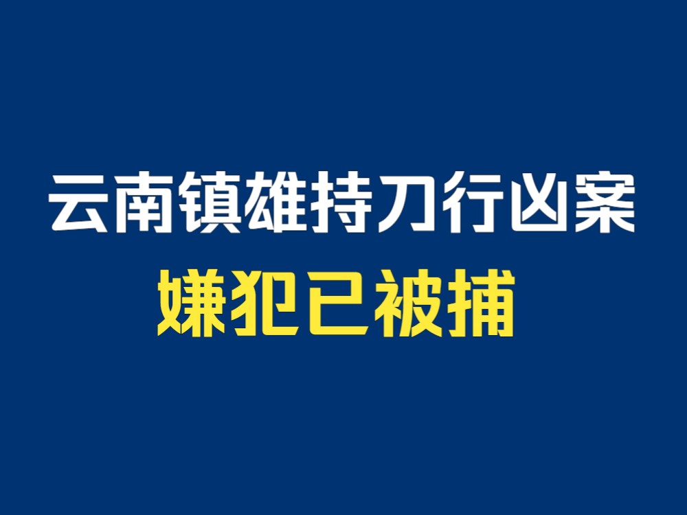 云南镇雄警方通报:医院持刀行凶犯罪嫌疑人李某已被抓获哔哩哔哩bilibili