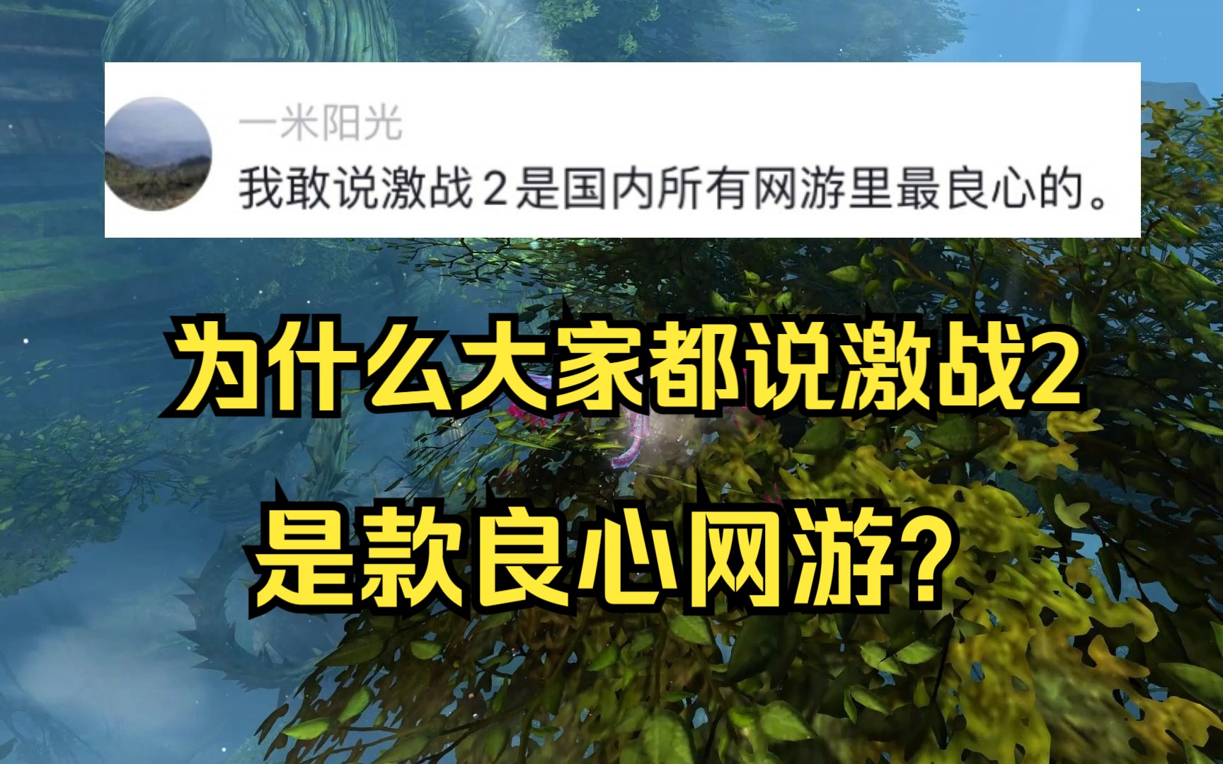 为什么大家都说激战2是一款良心网游?网络游戏热门视频