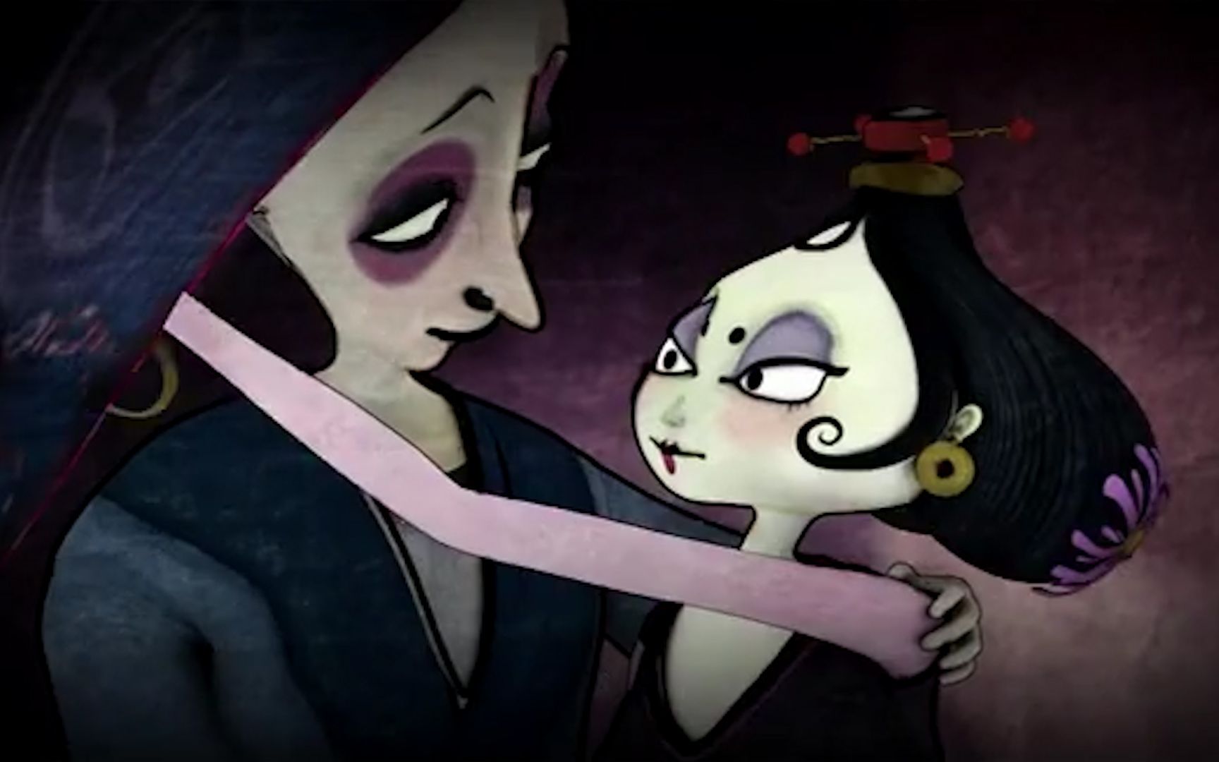 聊斋动画《怪哉》老道在家吃肉,妻子却不敢吃,因家里从没买过肉_哔哩