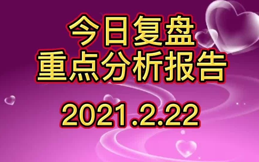 2月22日复盘大盘北向资金流向主力资金流向热点板块分析哔哩哔哩bilibili