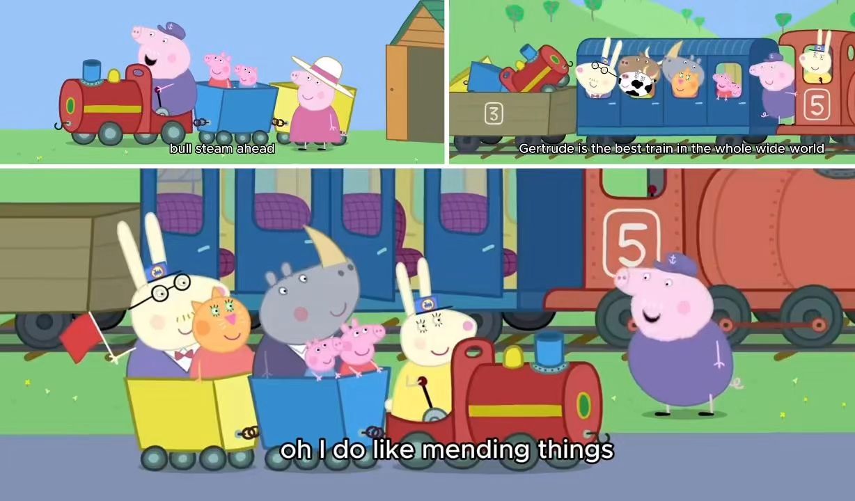 Peppa Pig小猪佩奇英文原版  猪爷爷的小火车!能帮上大忙哦!(每日更新)哔哩哔哩bilibili