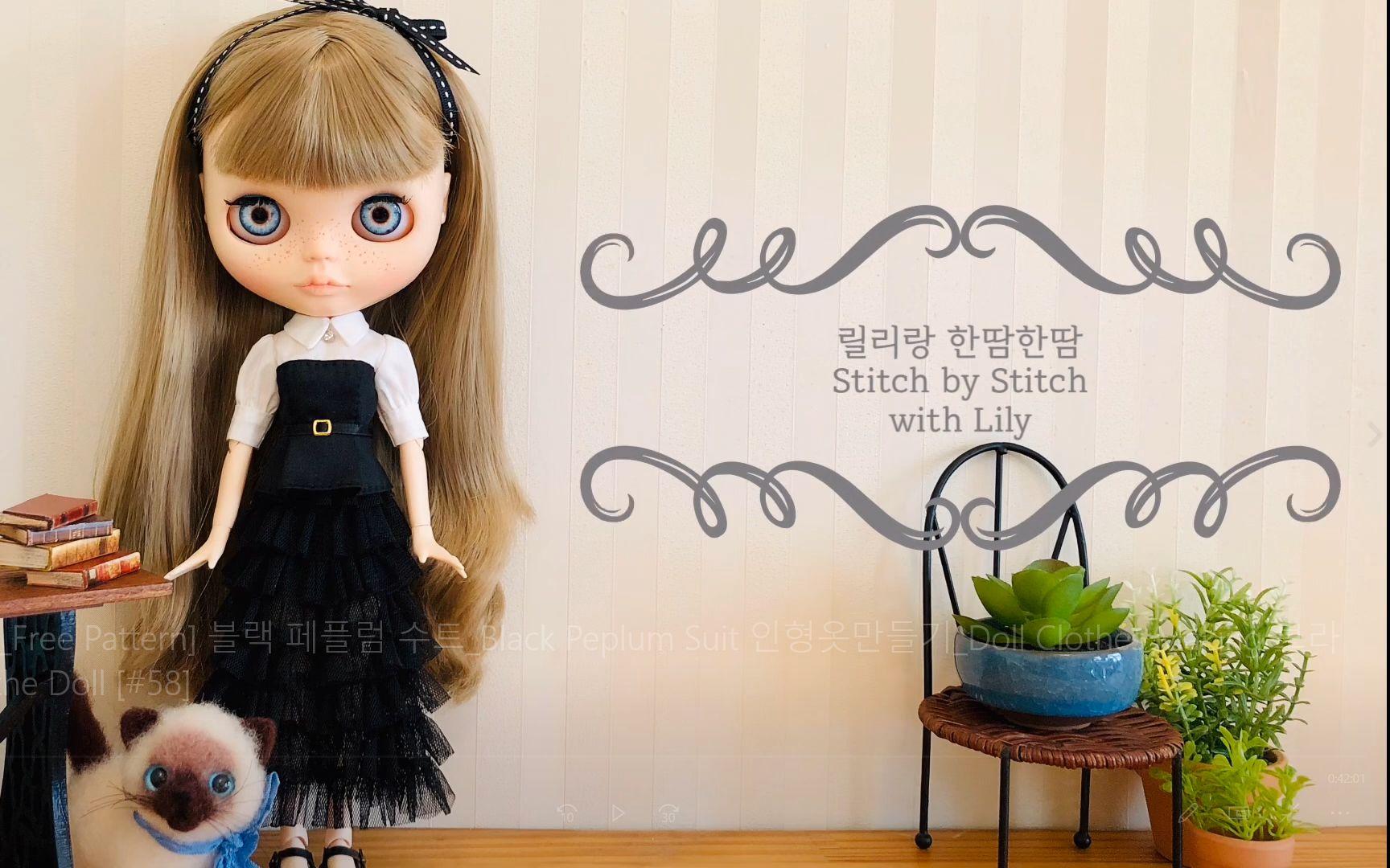 优雅衬衫领蛋糕裙的制作方法ob11小布blythe娃衣bjd娃衣制作手工diy