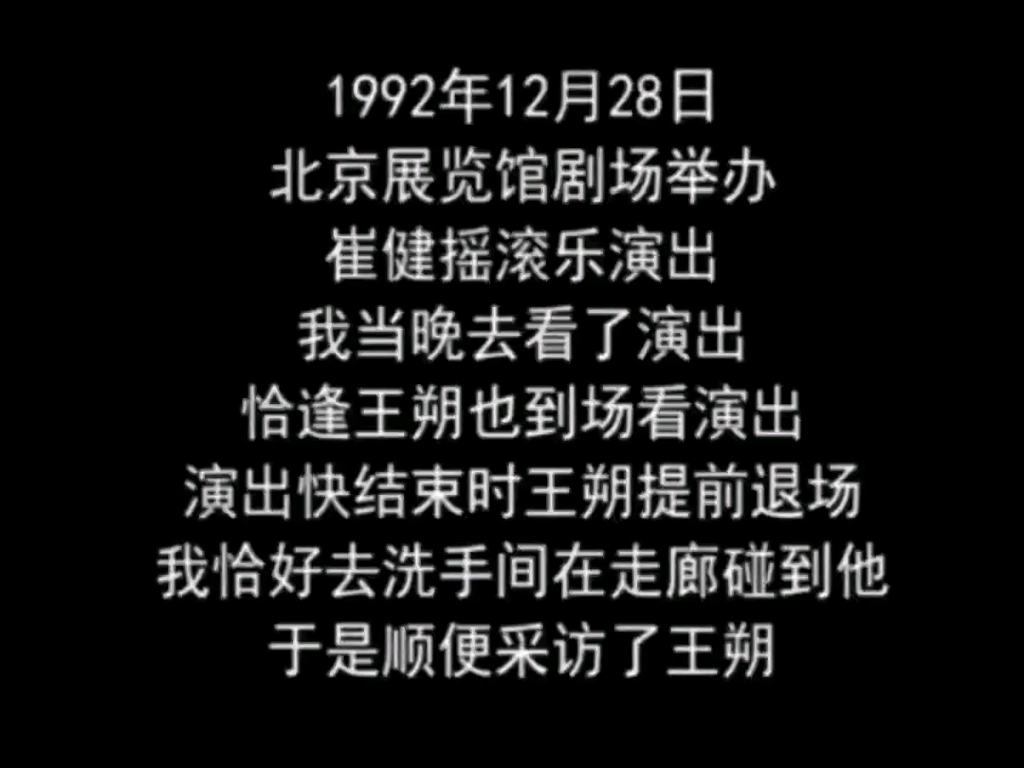 [图]1992崔健北展演唱会外采访王朔