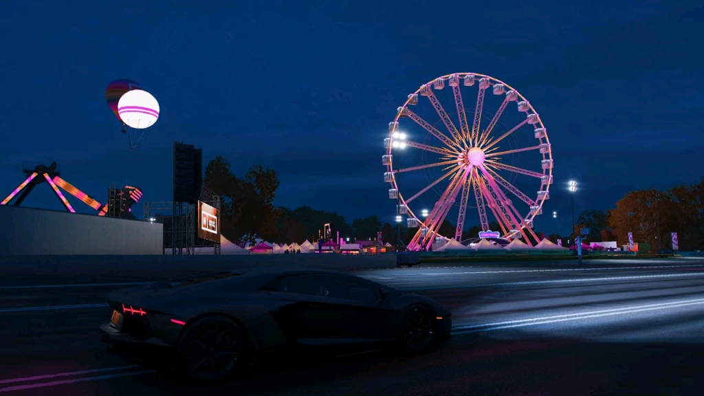 地平线4,摩天轮夜景