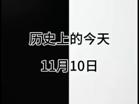 历史上的11月10日都发生过哪些大事呢?今天生日的朋友们更值得关注一下呢.哔哩哔哩bilibili